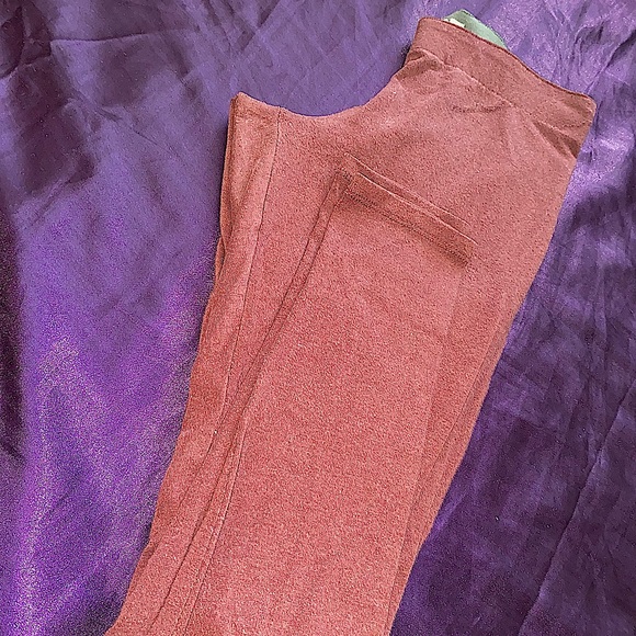 Garage Burgundy High Waisted Leggings - Picture 1 of 5